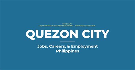 job hiring quezon city|Quezon City Jobs in Philippines .